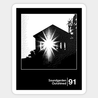 Soundgarden - Outshined / Minimalist Style Graphic Design Sticker